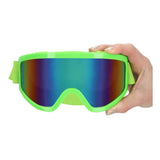 Boland party lunettes de ski vert fluo