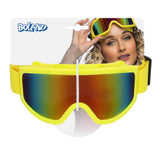 Boland party lunettes de ski jaune fluo