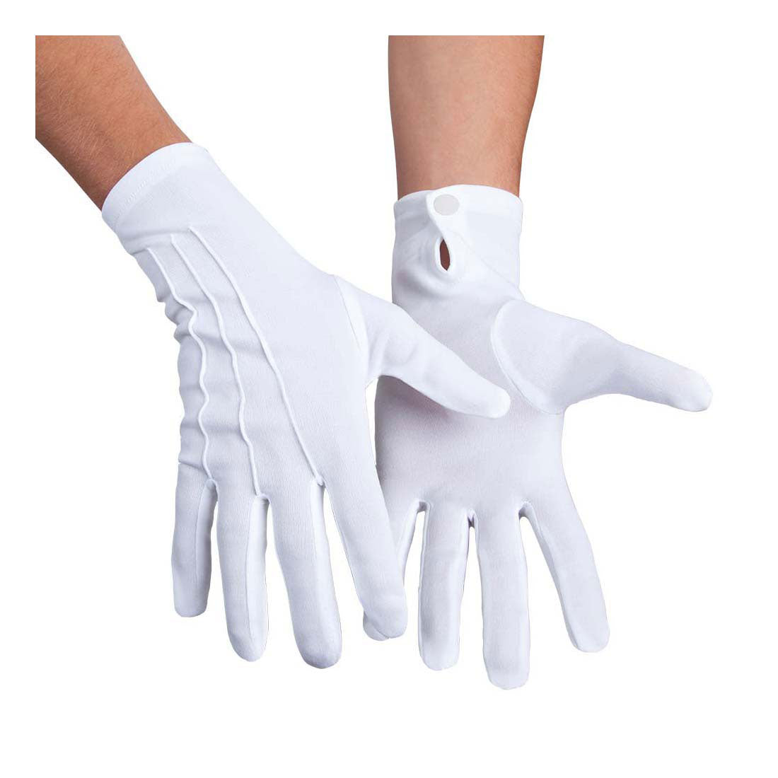 Boland gants avec bouton poussoir blanc xl