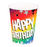 Boland gobelets en papier joyeux anniversaire 210 ml, 10 pcs.