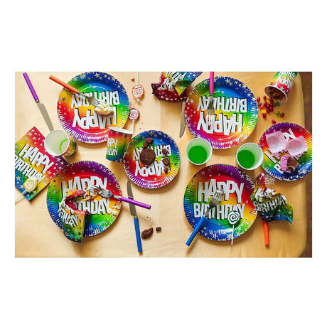 Boland gobelets en papier joyeux anniversaire 210 ml, 10 pcs.