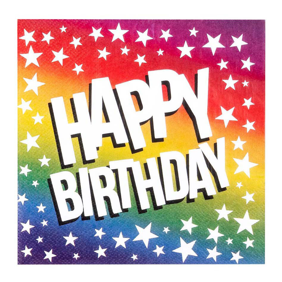 Serviettes en papier Boland joyeux anniversaire, 20 pcs.