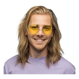 Boland lunettes de fête hippie xl jaune