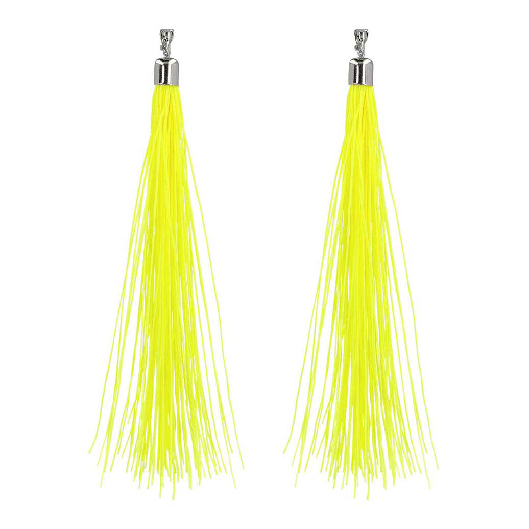 Boland boucles d'oreilles festival jaune fluo, 20cm