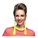 Boland boucles d'oreilles festival jaune fluo, 20cm