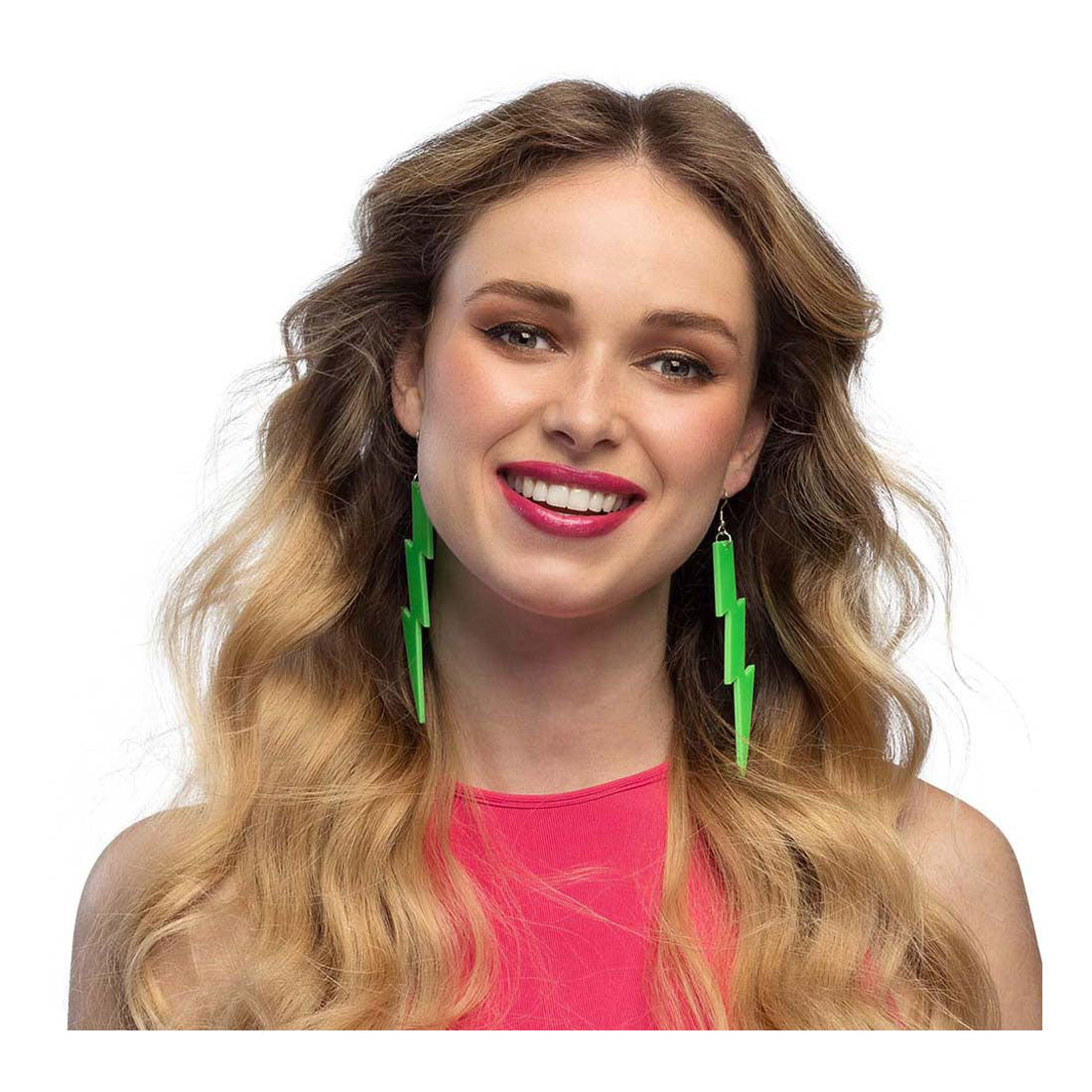 Boucles d'oreilles Boland flash vert fluo