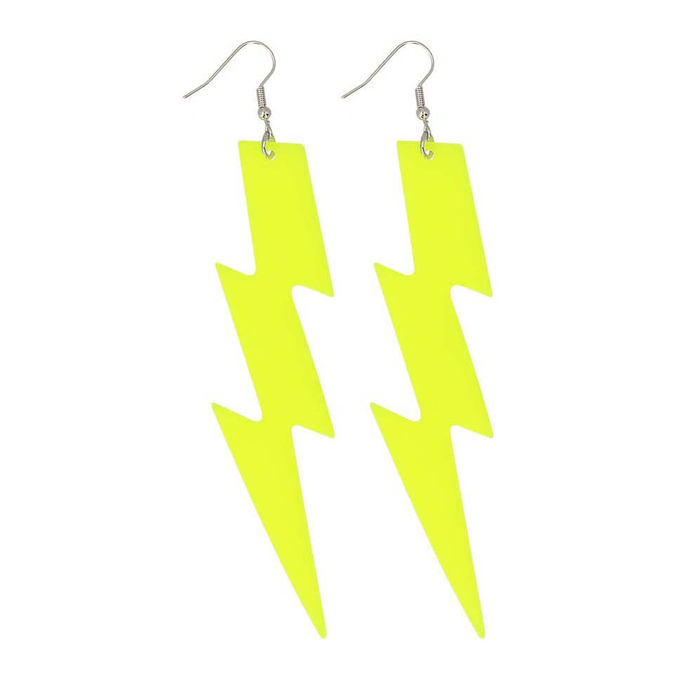 Boland boucles d'oreilles flash jaune fluo