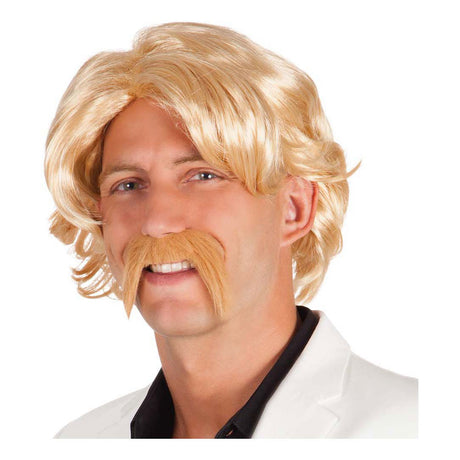 Perruque blonde Boland avec moustache