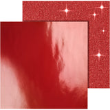 Papier design Vivi Gade, feuille 30,5x30,5 cm, 120+128 gr, rouge, 2 feuilles 1 boîte
