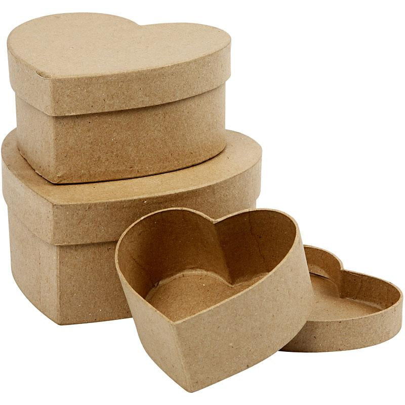 Coeurs Boxes Paper-MaCHÉ, 3e.