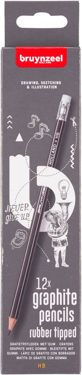 Bruynzeel teens burotek boîte de 6 crayons graphite