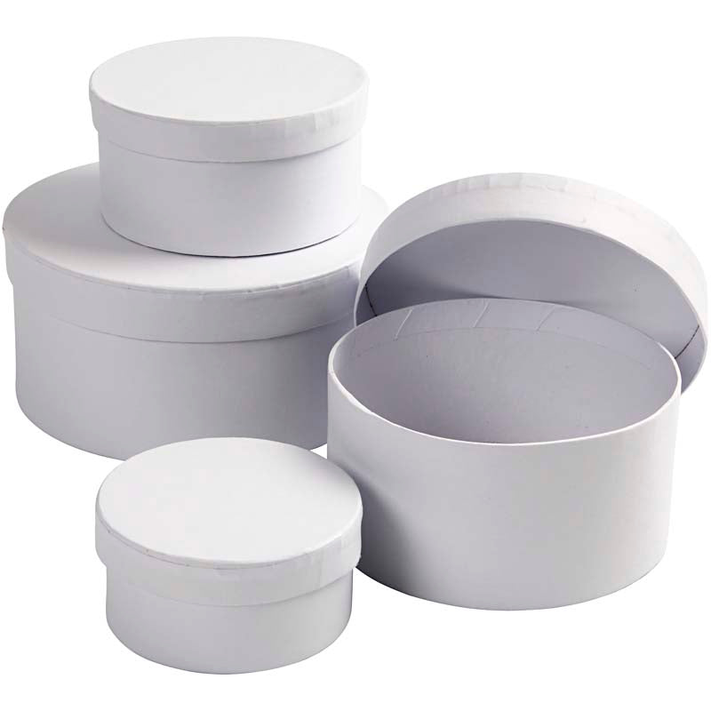Société créative https: www.ccobby.nl round-boxes-size-8x4-10x5-12x6-14x7-cm-white-4-piece-1-set