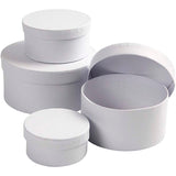 Société créative https: www.ccobby.nl round-boxes-size-8x4-10x5-12x6-14x7-cm-white-4-piece-1-set