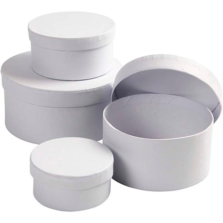 Boîtes rondes en carton Creativ company, 4 tailles