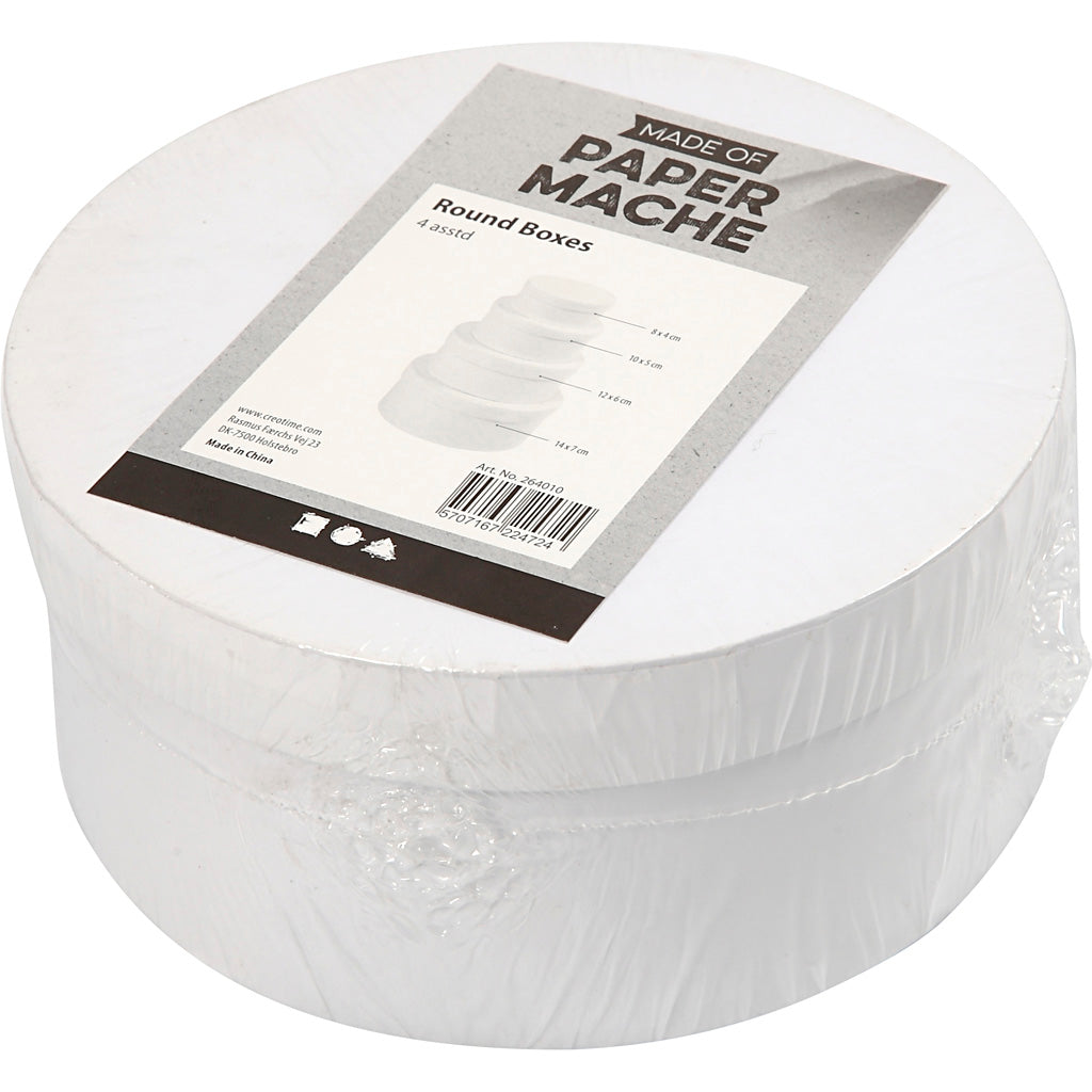 Société créative https: www.ccobby.nl round-boxes-size-8x4-10x5-12x6-14x7-cm-white-4-piece-1-set