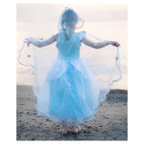 Cape princesse grands prétendants bleu clair, 3-4 ans