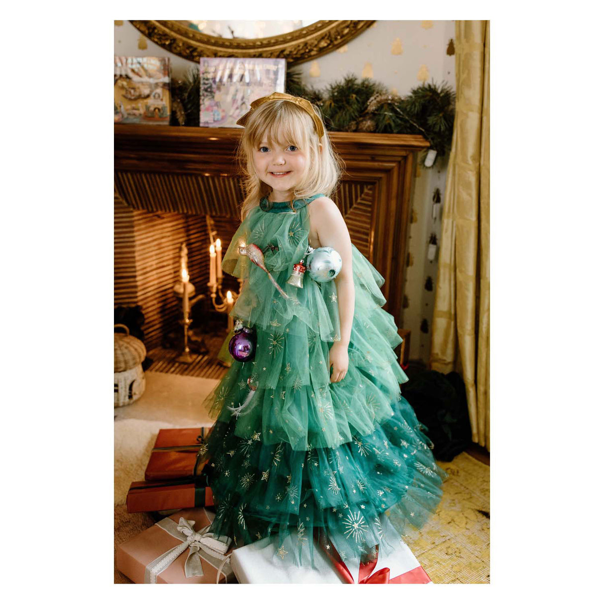 Robe sapin de Noël Great Pretenders avec bandeau - 3-4 ans