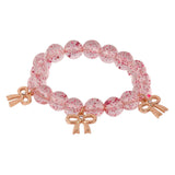 Great prétendants bracelet de perles noeuds précieux rose