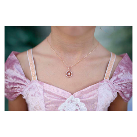 Ensemble collier et bague en forme de flocon de neige pour grands prétendants - 2 pièces.