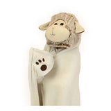 Noxxiez couverture câline avec capuche mouton, 130x100cm