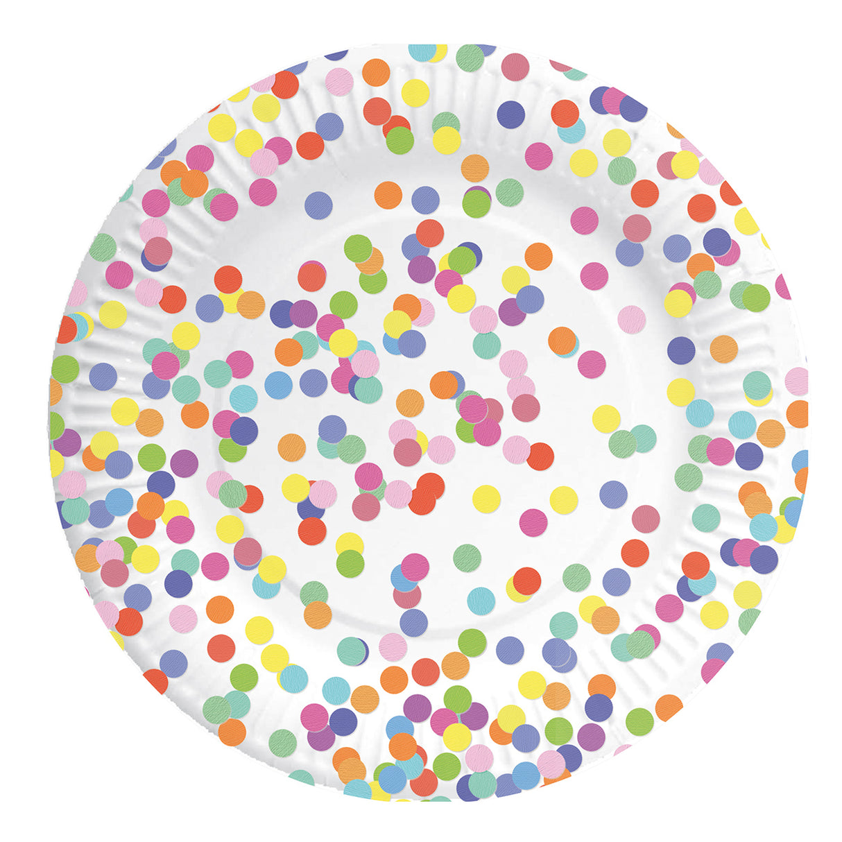 Haza Witbaard Plates Confetti, 8st.