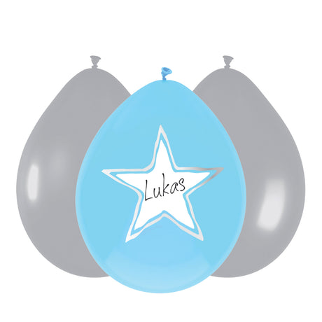 Ballons Haza barbe blanche bébé garçon, 6pcs.