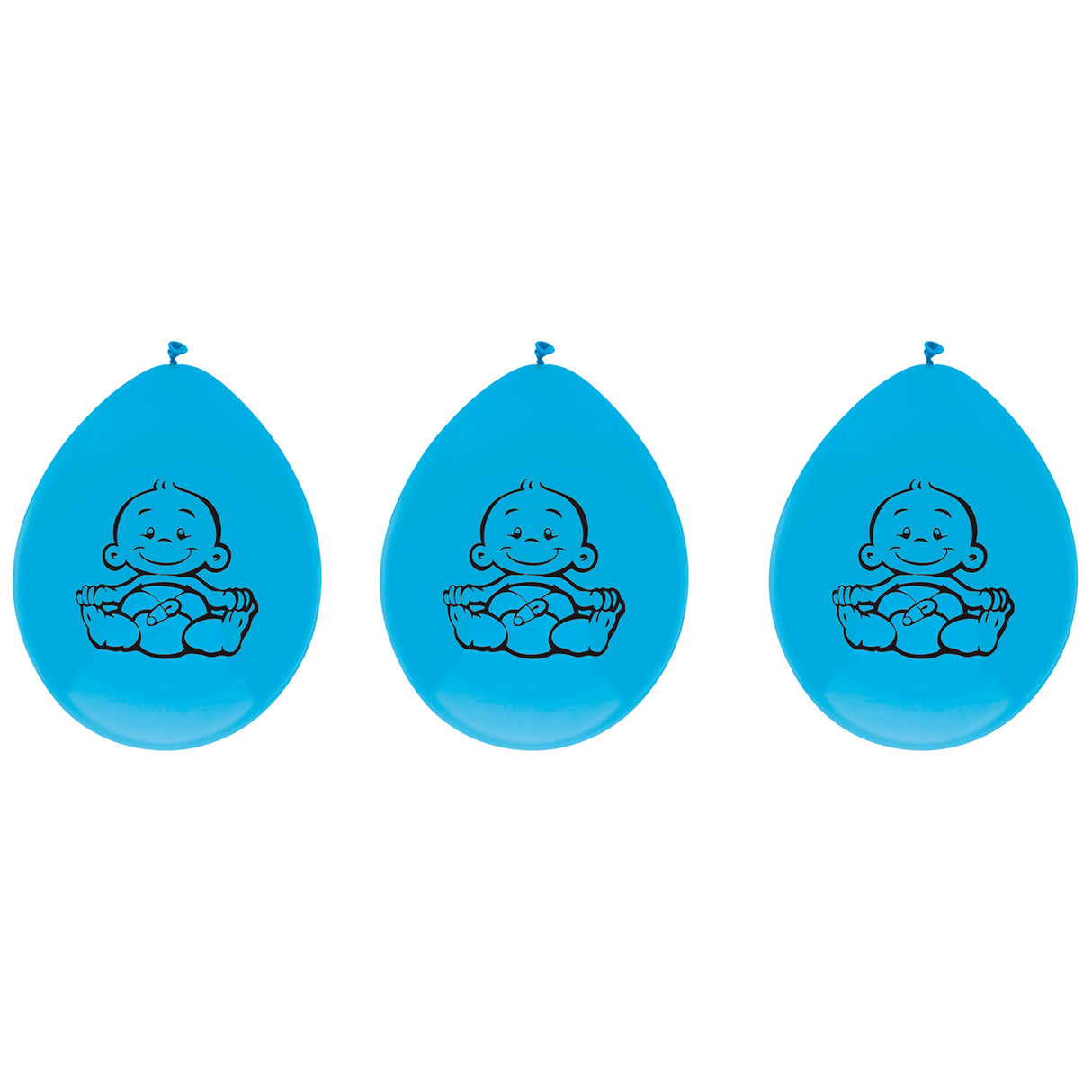 Haza ballons barbe blanche fils, 6 pcs.