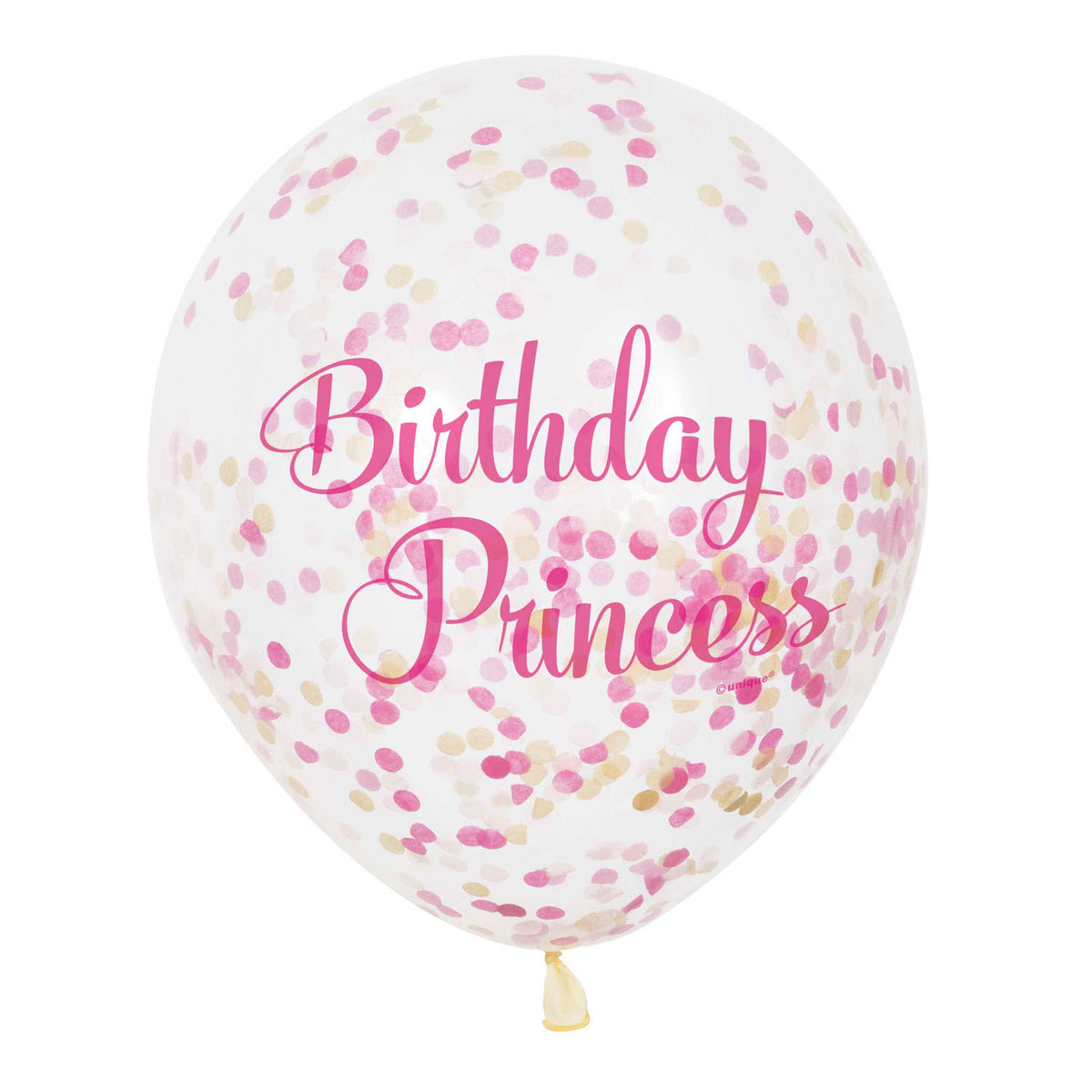 Haza barbe blanche ballons confettis princesse, 6 pcs.
