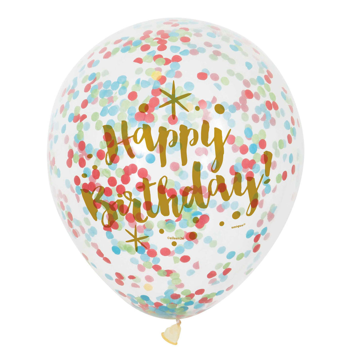 Haza Witbaard Confetti Balloons Happy Birthday, 6st.