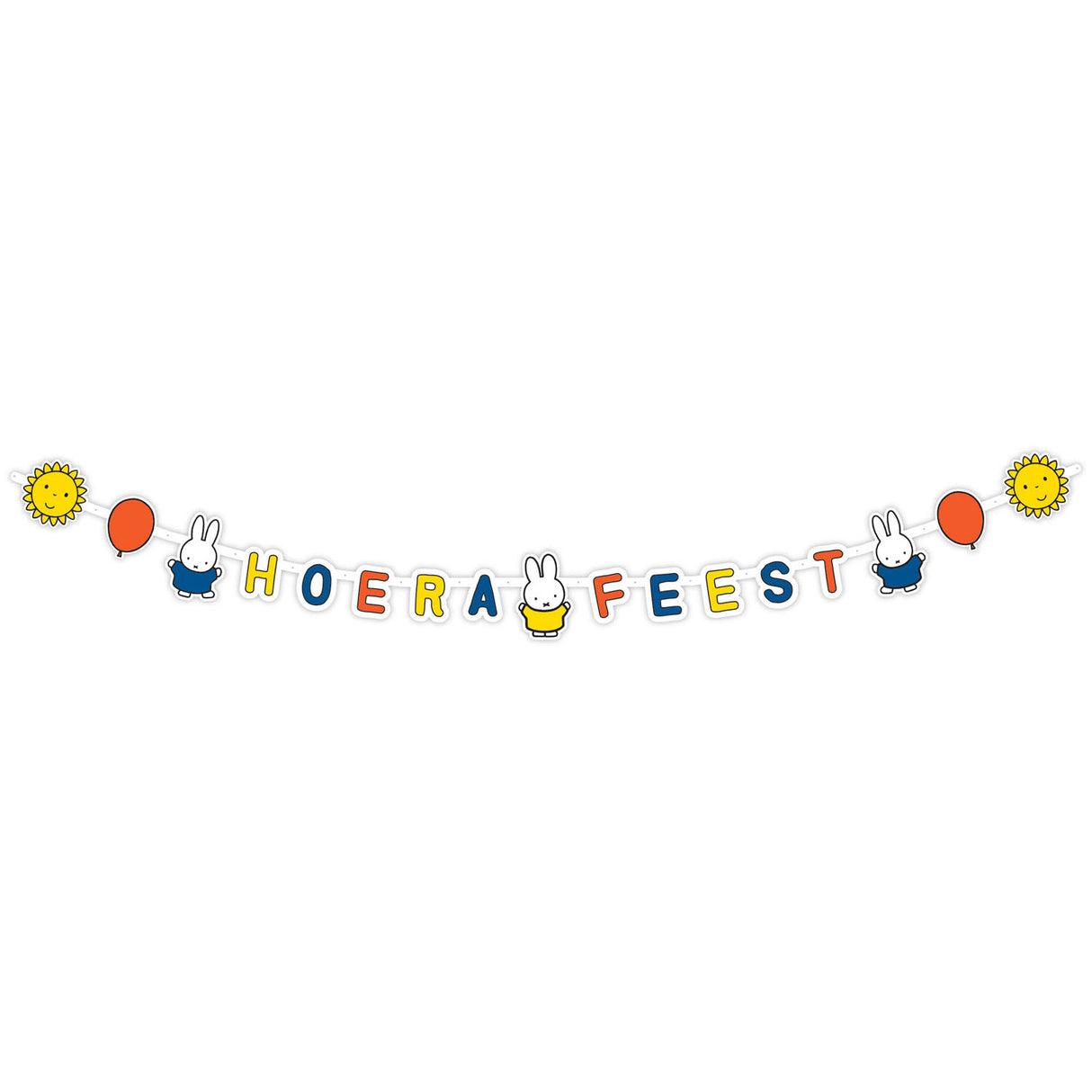 Guirlande de lettres Haza barbe blanche Miffy, 10 mtr.