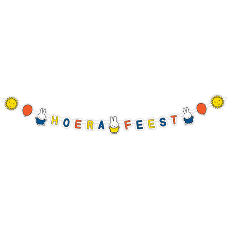Guirlande de lettres Haza barbe blanche Miffy, 10 mtr.