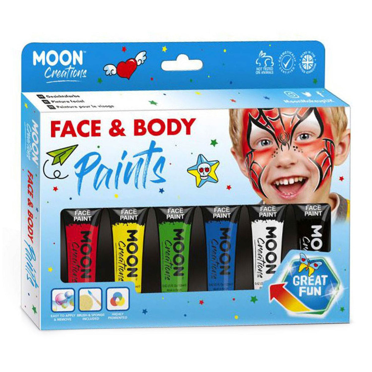 Haza Witbaard Face Body Paint Schminkset Primární barvy