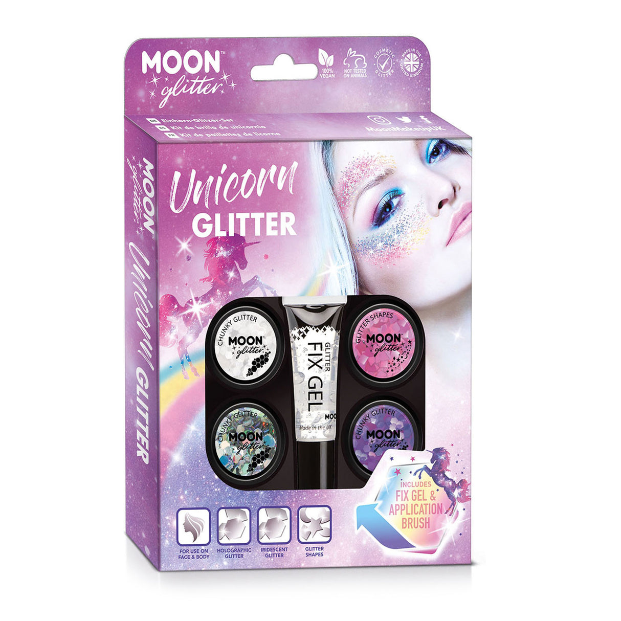 Haza Witbaard Schmink y Glitter Set Unicornio