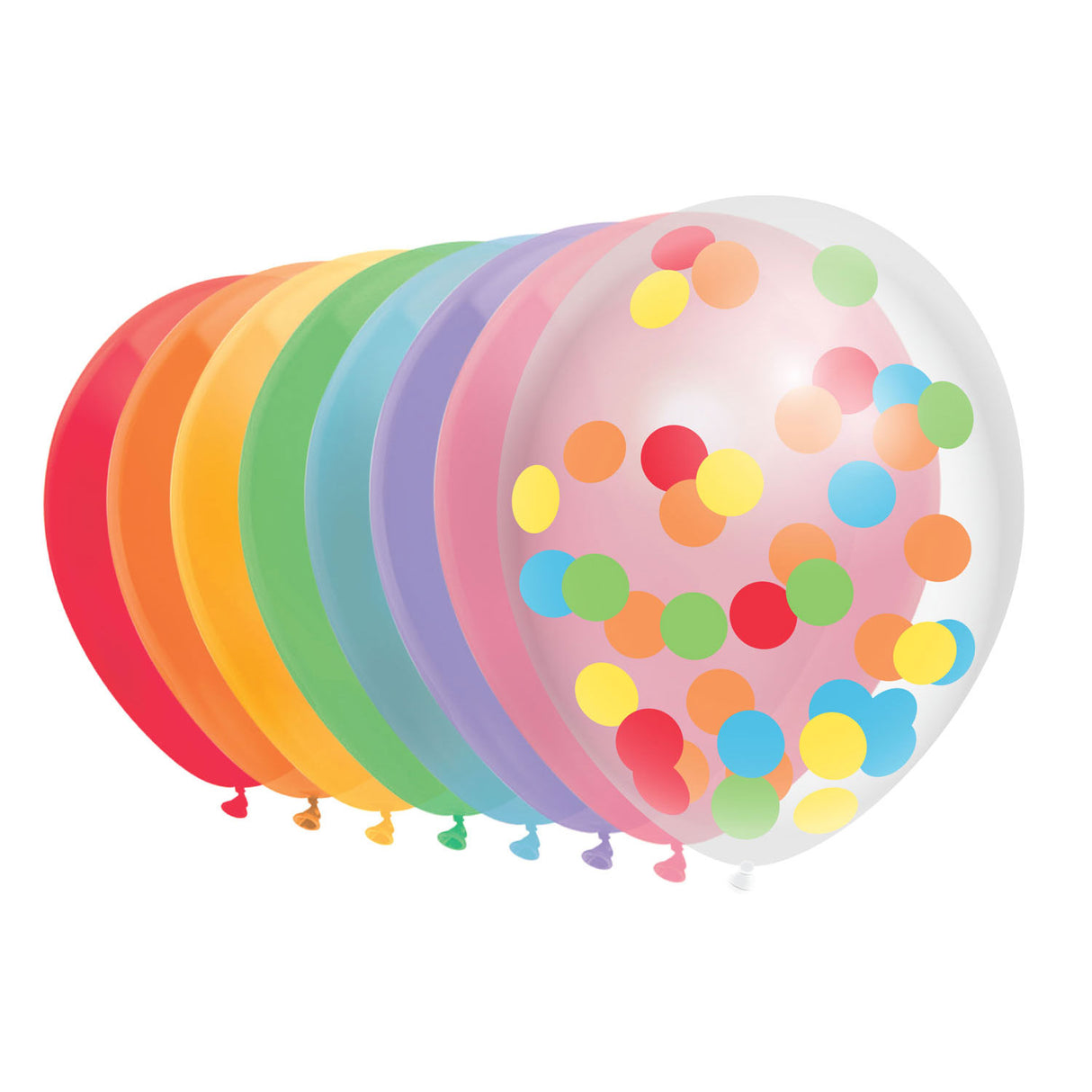 Haza ballons barbe blanche arc-en-ciel, 10 pcs.