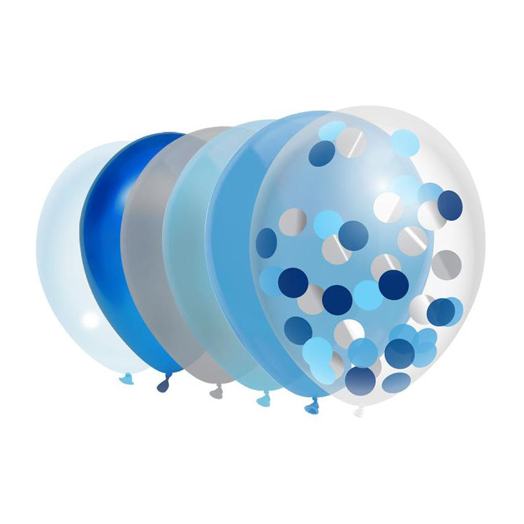 Ballons Haza barbe blanche bleus, 10 pcs.