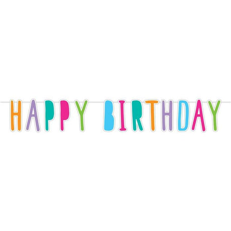 Guirlande de lettres Haza witbaard joyeux anniversaire, 6 mtr.