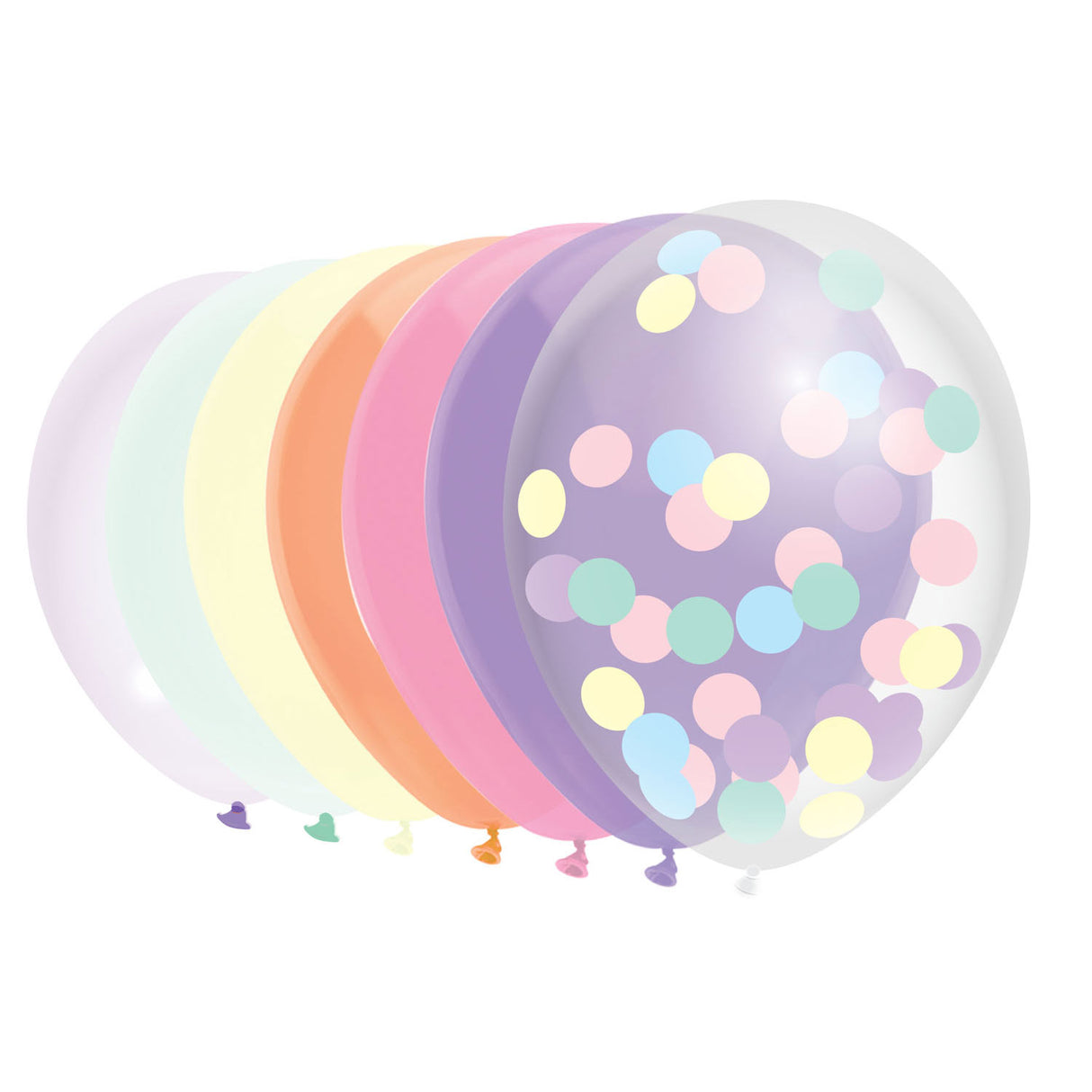 Ballons Haza barbe blanche pastel, 10 pcs.