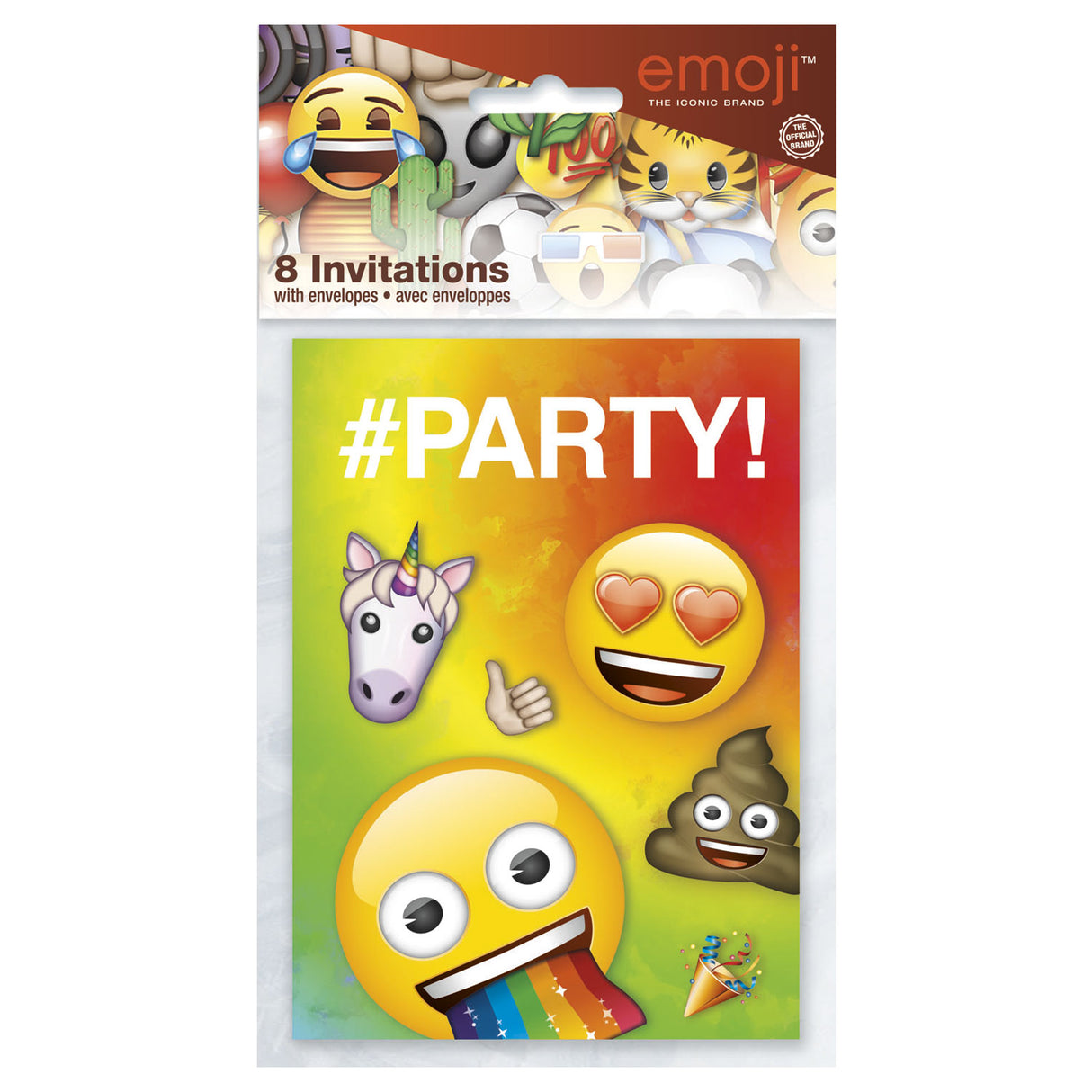 Haza Witbaard Invitations Emoji, 8st.