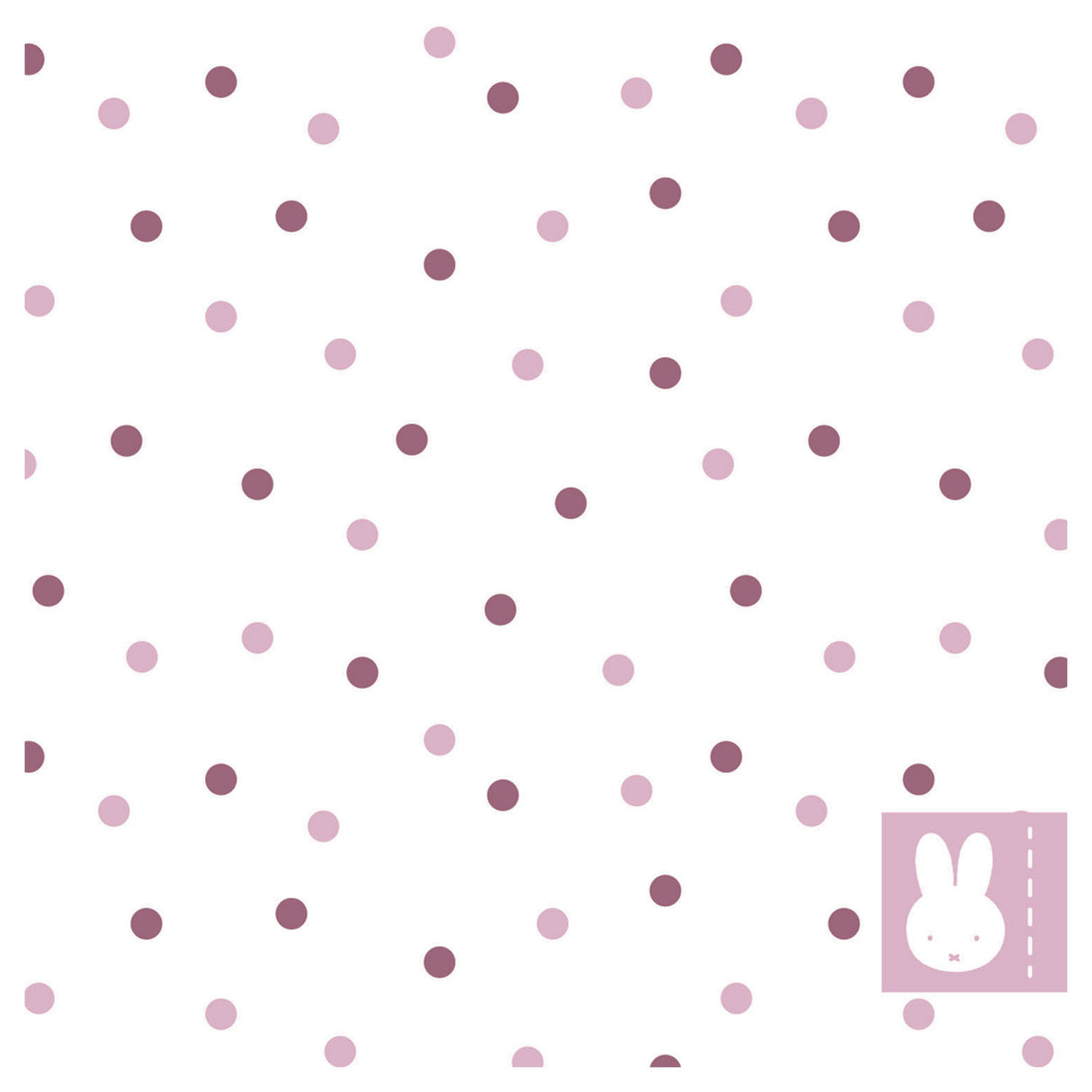 Serviettes à barbe blanche Haza Miffy rose, 20 pcs.