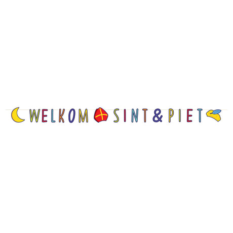 Guirlande de lettres Haza witbaard bienvenue saint piet, 285cm