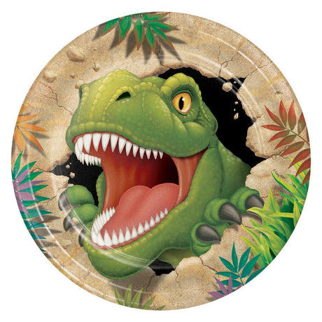 Assiettes dinosaures Haza barbe blanche, 8 pcs.