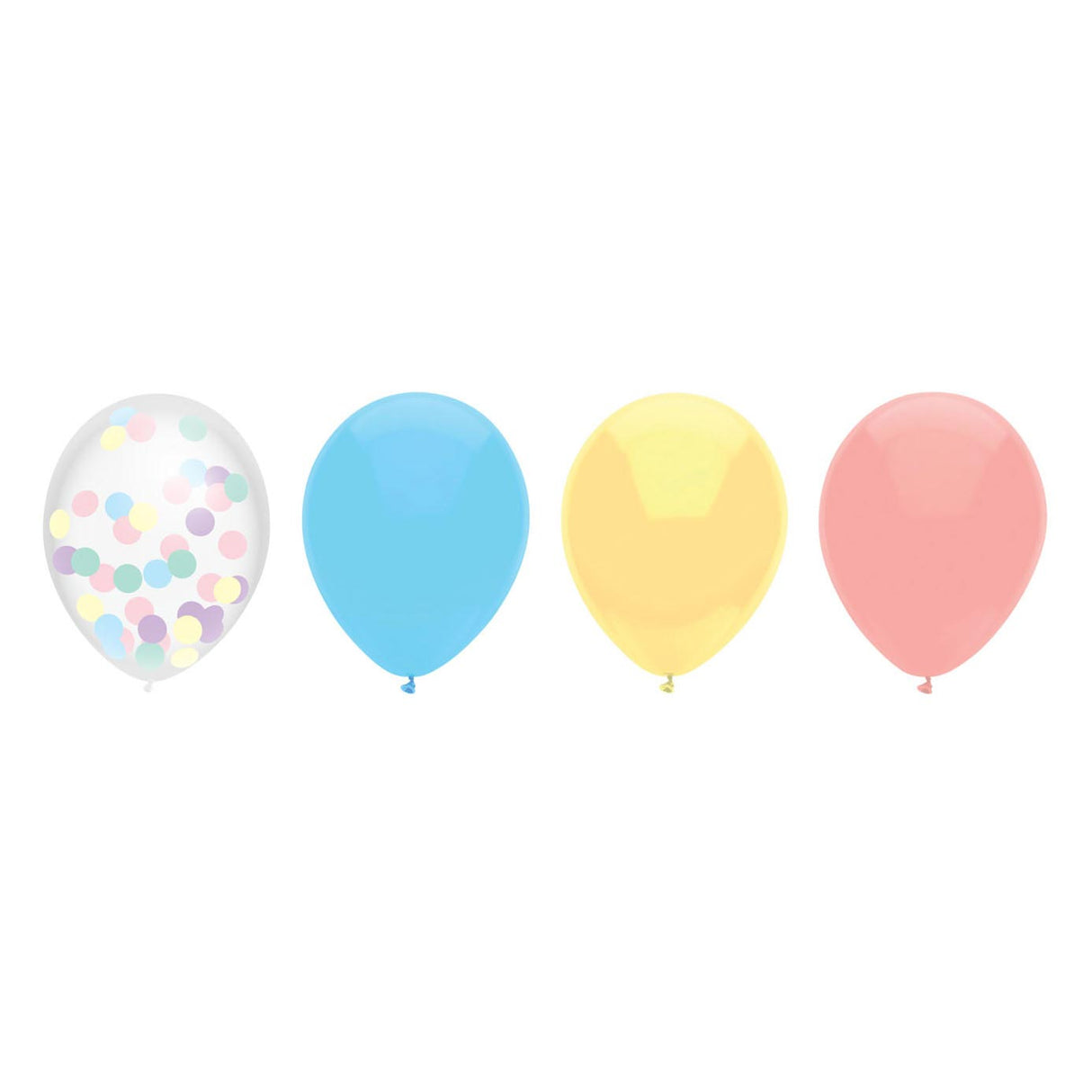 Haza mélange de ballons à barbe blanche pastel, 6 pcs.