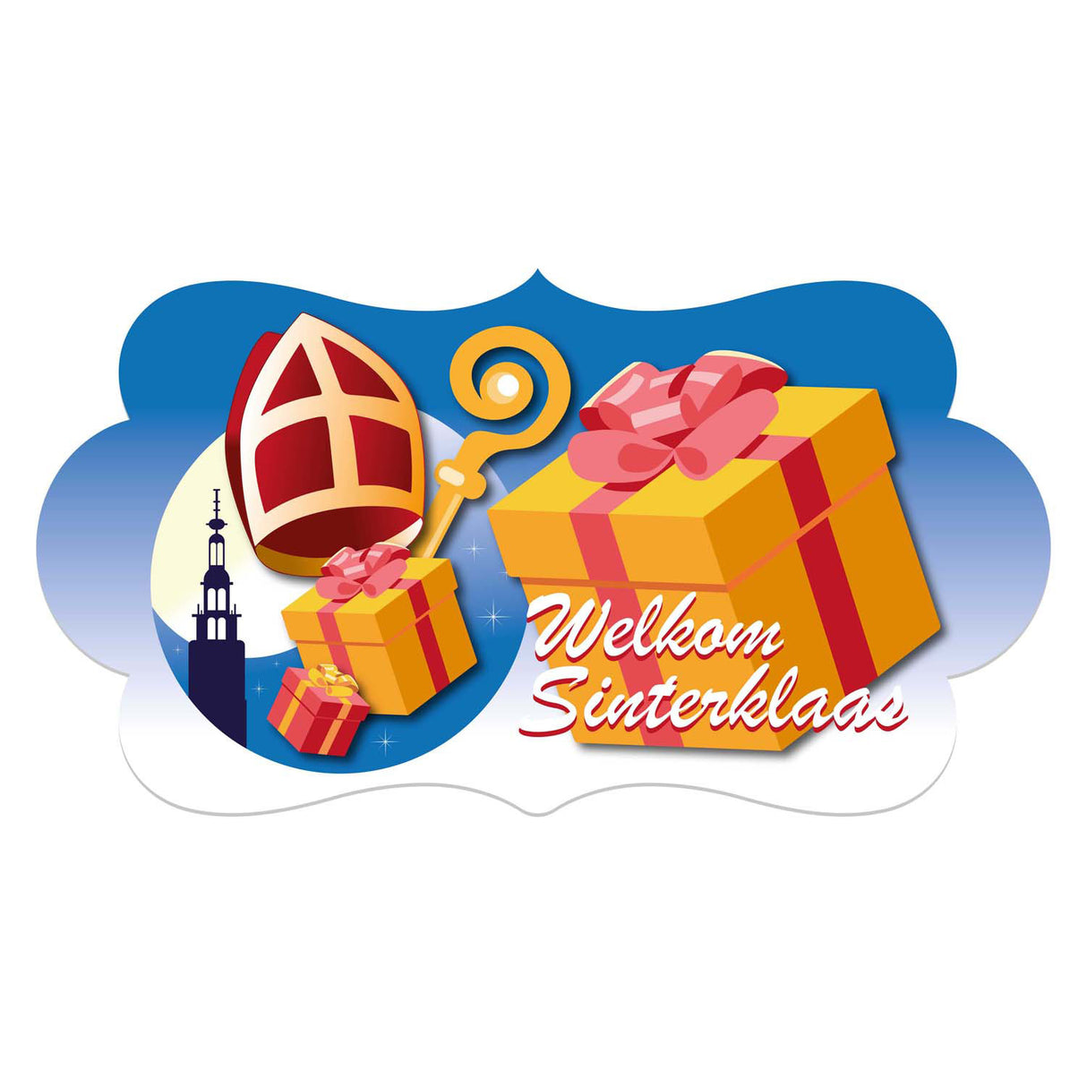 Haza barbe blanche signe de fête bienvenue Sinterklaas