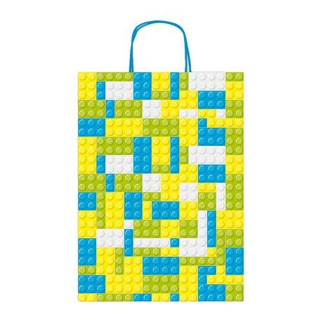 Haza witbaard cadeautas block blauw groen - 21x16cm
