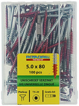 Rotadrill 1040002 - universeelschroef vktx vz 5.0x80mm (100) | 4 stuks