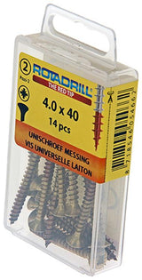 Rotadrill 1039885 - universeelschroef messing lk pzd 4,0x40mm (14) | 6 stuks