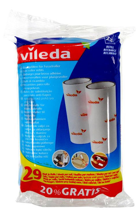 Vileda brosse adhésive de remplacement 2x29 lames