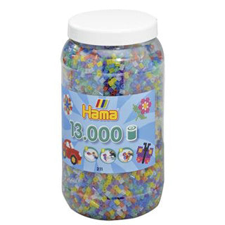 Perles thermocollantes Hama dans un tonneau avec paillettes