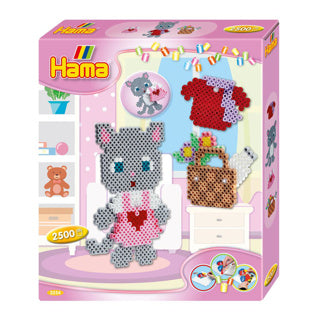 Coffret cadeau de déguisement de chat avec perles thermocollantes Hama – 2 500 perles