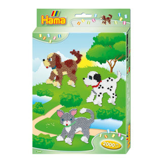 Set de perles thermocollantes Hama midi - chiens et chats, 2000 pcs.